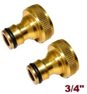 2 Stuks Draad Connector 3/4 "4*3Cm Adapter Adapter Aangesloten Montage Slang