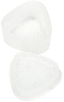 2 stuks Driehoekige Plastic Sushi Rijst Bal Maker Mold Onigiri Mold Set Kookgerei Spul Transparante Bento Accessoires