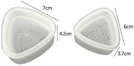 2 Stuks Driehoekige Plastic Sushi Rijst Bal Maker Mould Onigiri Mold Set Keuken Gadgets Spul Transparante Bento Accessoires