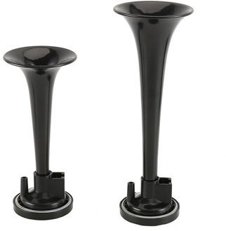 2 Stuks Dual Air Horn Trompet Super Luid Universele Trein Auto Vrachtwagen Boot zwart