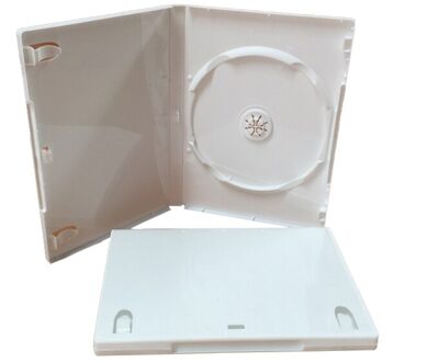 2 Stuks Dubbele Blu-ray Disc Blauw/Zwart/Blauw Zacht Plastic Case 171X135X11MM Houden Insert / Hold 1/2/4 Disc 1 Disc puur wit