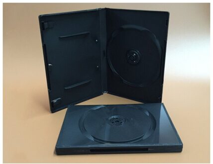 2 Stuks Dubbele Blu-ray Disc Blauw/Zwart/Blauw Zacht Plastic Case 171X135X11MM Houden Insert / Hold 1/2/4 Disc 1 Disc zwart