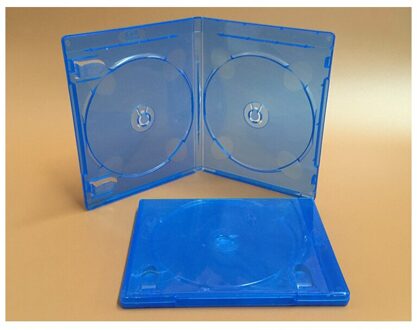 2 Stuks Dubbele Blu-ray Disc Blauw/Zwart/Blauw Zacht Plastic Case 171X135X11MM Houden Insert / Hold 1/2/4 Disc 2 Disc blauw