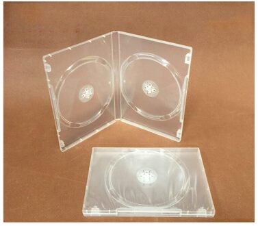 2 Stuks Dubbele Blu-ray Disc Blauw/Zwart/Blauw Zacht Plastic Case 171X135X11MM Houden Insert / Hold 1/2/4 Disc 2 Disc wit