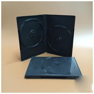 2 Stuks Dubbele Blu-ray Disc Blauw/Zwart/Blauw Zacht Plastic Case 171X135X11MM Houden Insert / Hold 1/2/4 Disc 2 Disc zwart