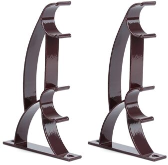 2 Stuks Dubbele Gordijn Pole Beugels Aluminium Gordijnroede Pole Houder Muurbeugel Base Decor Gordijn Accessoire 02