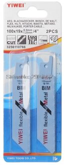 2 Stuks Duurzaam Bim S522EF 100 Mm 4 ''Vergeldende Zaagblad Voor Snijden Metaal Hout AP16