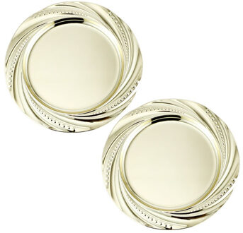 2 stuks Elegante Roestvrij Staal Diner Plaat Schotel Salade Fruit Voedsel Container Lade GD