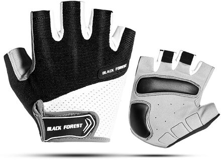 2 Stuks Fietsen Handschoenen Zomer Outdoor Mannen En Vrouwen Sport Anti-Slip Fitness Gewichtheffen Half Vinger Fietsen Vinger holste 01 / M