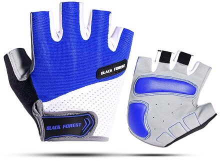 2 Stuks Fietsen Handschoenen Zomer Outdoor Mannen En Vrouwen Sport Anti-Slip Fitness Gewichtheffen Half Vinger Fietsen Vinger holste 03 / M