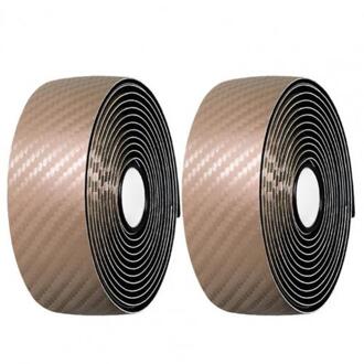 2 Stuks Fietsen Racefiets Stuur Tape Anti-Slip Kunstleer Elastische Eva Fietsstuur Bandjes Outdoor Riding Levert gouden