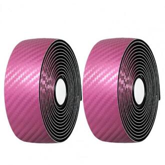 2 Stuks Fietsen Racefiets Stuur Tape Anti-Slip Kunstleer Elastische Eva Fietsstuur Bandjes Outdoor Riding Levert Roze