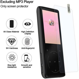 2 Stuks Film Gehard Glas Stofdicht MP3 Speler Screen Protector Vervanging Volledige Dekking Glad Transparant Voor Soulcker D16