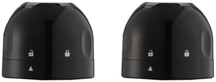 2 Stuks Fles Stoppers Vacuum Champagne Stoppers Herbruikbare Onderhouder Zwart