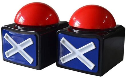 2 Stuks Game Antwoord Zoemer, game Zoemer Geluid Spelen Knop Met Licht Trivia Quiz Got Talent Buzzer Spel Speelgoed