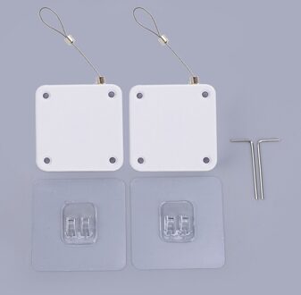 2 Stuks Gat-Gratis Punch-Gratis Automatische Sensor Deurdranger Automatische Gemonteerde Verstelbare Oppervlak Deur Quick Installeren wit