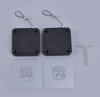 2 Stuks Gat-Gratis Punch-Gratis Automatische Sensor Deurdranger Automatische Gemonteerde Verstelbare Oppervlak Deur Quick Installeren zwart