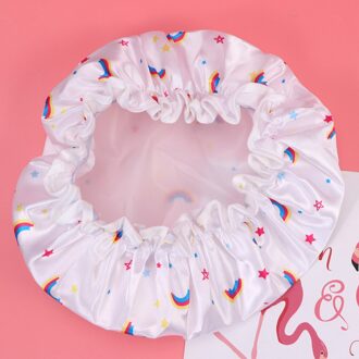 2 Stuks Geel Ananas Afdrukken Douche Cap Vrouw Badmuts Waterdichte Haar Beschermende Hoed Bad Caps Voor Dagelijks Gebruik sterrenhemel lucht