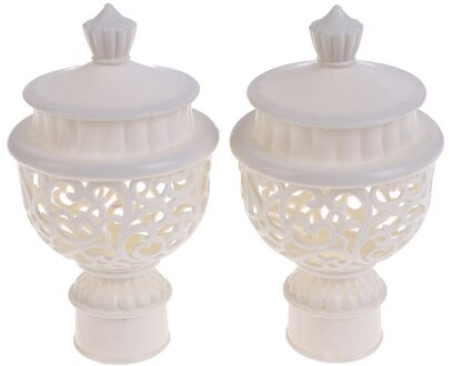2 Stuks Gordijn Staaf Cap Eindstukken 66X115Mm Plastic Vintage Voor 28Mm Dia Rod 3