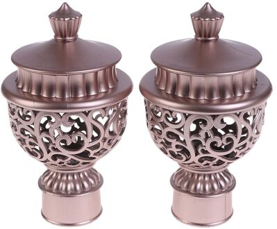 2 Stuks Gordijn Staaf Cap Eindstukken 66X115Mm Plastic Vintage Voor 28Mm Dia Rod