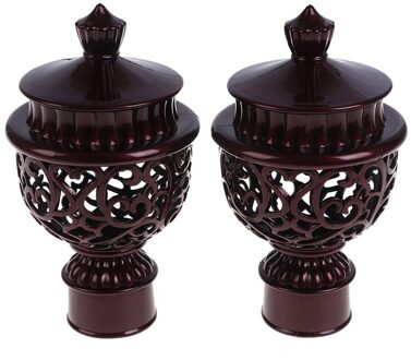 2 Stuks Gordijn Staaf Cap Eindstukken 66X115Mm Plastic Vintage Voor 28Mm Dia Rod