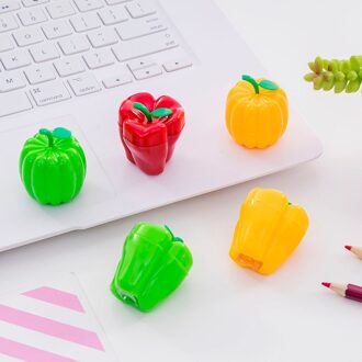 2 Stuks Groenten Pompoen Chili Puntenslijper Leuke Mes Kawaii Student Briefpapier Puntenslijper Voor Kinderen Schoolbenodigdheden