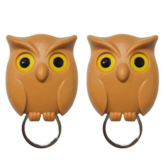2 Stuks Haak Zelfklevende Leuke Nachtuil Shape Abs Duurzaam Sleutel Hangers Voor Deur Aantrekkelijker Kan uitstekende Decoratieve koffie