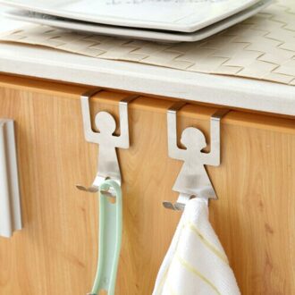 2 Stuks Haken Rvs Liefhebbers Vormige Haak Keuken Hanger Kleren Storage Rack Tool Thuis Opslag