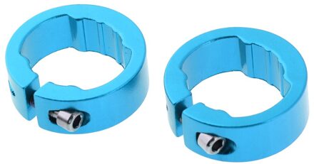 2 Stuks Handvat Bar Lock Ring Legering Geanodiseerd Fiets Grips Bevestigingsring Einde Plug Ends Stuur Componenten blauw 12mm