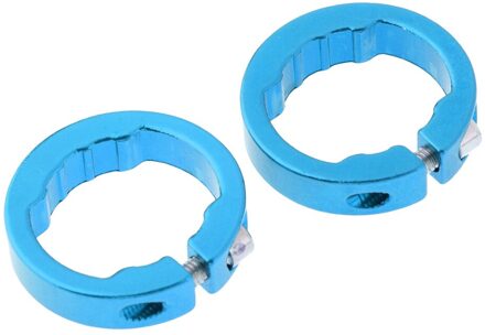 2 Stuks Handvat Bar Lock Ring Legering Geanodiseerd Fiets Grips Bevestigingsring Einde Plug Ends Stuur Componenten blauw 8mm