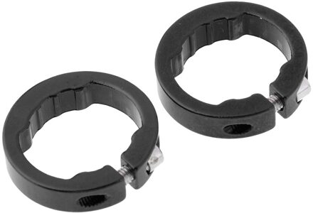 2 Stuks Handvat Bar Lock Ring Legering Geanodiseerd Fiets Grips Bevestigingsring Einde Plug Ends Stuur Componenten zwart 8mm