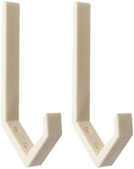 2 Stuks Helm Houder Haak Wandmontage Multi-Functionele Kleding Stand Voor Opknoping Handdoeken Hangbags Toetsen Hoeden wit