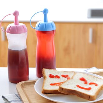2 Stuks Herbruikbare Squeeze Fles Draagbare Kruiderij Dispenser Salade Saus Ketchup Honing Containers Voor Luncheon Keuken Picn
