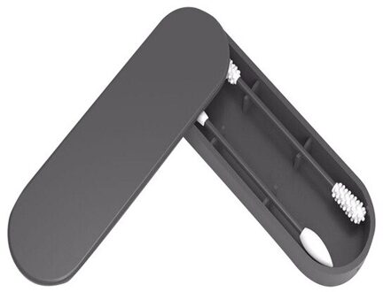 2 Stuks Herbruikbare Wattenstaafje Oor Reiniging Cosmetische Siliconen Knoppen Swabs Sticks Voor Cleaning Up Touch-Ups Dubbele-headed grijs
