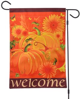 2 Stuks Herfst Welkom Yard Tekenen Tuin Vlaggen Pompoenen Zonnebloemen Decor Banners Boerderij Seizoensgebonden Outdoor Yard Decoratieve Vlaggen Style2