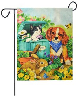 2 Stuks Herfst Welkom Yard Tekenen Tuin Vlaggen Pompoenen Zonnebloemen Decor Banners Boerderij Seizoensgebonden Outdoor Yard Decoratieve Vlaggen Style3