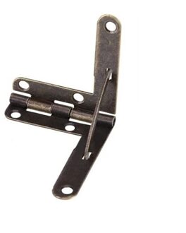 2 Stuks Hoek Ondersteuning Lente Scharnier 90 Graden Scharnier Voor Antiek Messing Sieraden Wijn Case Horloge Doos Houten Deksel hardware Accessoires