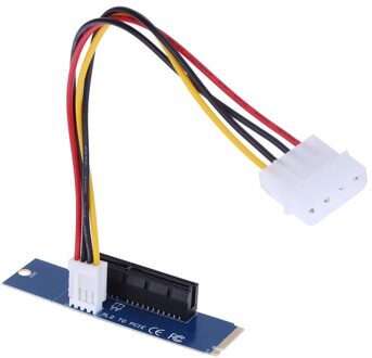 2 Stuks Hoge Snelheid M.2 Ngff Ssd Pci-E Express 4X Converter Adapter Card Voedingskabel Voor Bitcoin Mijnwerker