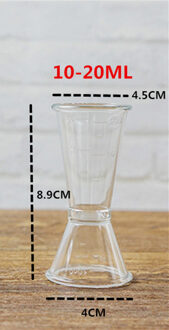 2 stuks Hoge transparantie Bar Wijn Koffie Cocktail Shaker Jigger Enkele Double Shot Drink Mixer Wijn Pourers Measurer Cup Bar gereedschap