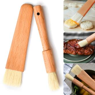 2 Stuks Hout Insmeerborstel Bbq Grill Olie Saus Borstel Gebak Brood Boter Borstel Zachte Bont Gebraden Vlees Keuken Koken gereedschap