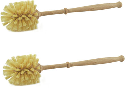 2 Stuks houten toiletborstels 36 cm