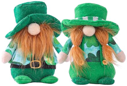 2 Stuks Ierse Dag St. Patrick Dag Faceless Pop Rudolph Pop Decoratie Knuffel Kinderen Speelgoed Gnome Wielkanoc Dekoracje
