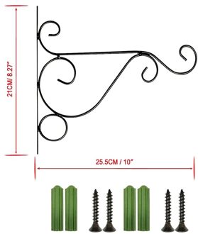 2 Stuks Ijzer Manden Haken Muur Opknoping Bloem Houder Plant Pot Hanger Home Tuin Yard Decoratie Benodigdheden