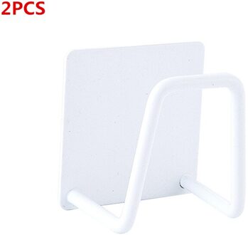 2 Stuks Keuken Lijm Sterke Muur Hanger Haak Sink Sponzen Houder Afvoer Droogrek Organizer Badkamer Zuignap Zelf 2PCSWH