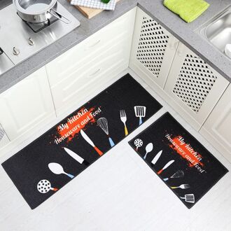 2 Stuks Keuken Vloermat Deurmat Voet Mat Thuis Balkon Tapijt Strip Type Antislip Olie En Water absorptie Mat Cooking tools
