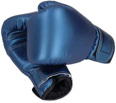 2 Stuks Kinderen Bokshandschoenen Vechten Bokshandschoenen Training Vechten Sparring Ponsen Kickboksen Handschoenen Pu Lederen Punch Handschoenen Blauw