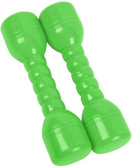 2 Stuks Kinderen Dumbell Plastic Fitnessapparatuur Kids Training Prestaties Outdoor Dansen Tool Workout Oefening Kleurrijke Speelgoed groen
