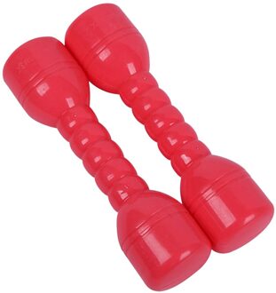 2 Stuks Kinderen Dumbell Plastic Fitnessapparatuur Kids Training Prestaties Outdoor Dansen Tool Workout Oefening Kleurrijke Speelgoed Roze