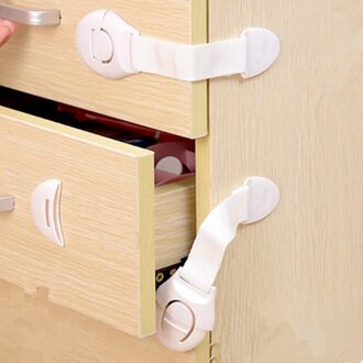 2 Stuks Kinderen Kabinet Lock Baby Veiligheid Bescherming Kind Veiligheid Vergrendelingen Laden Kasten Kindveilige Product Plastic Klink