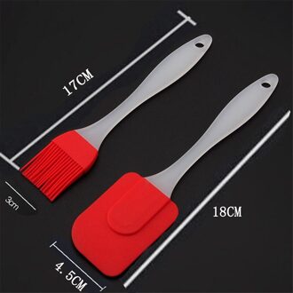 2 Stuks Kleine Siliconen Spatel Barbecue Borstel Keukengereedschap Tool Kit Hittebestendige Bbq Olie Kruiderij Borstels Cake Schraper